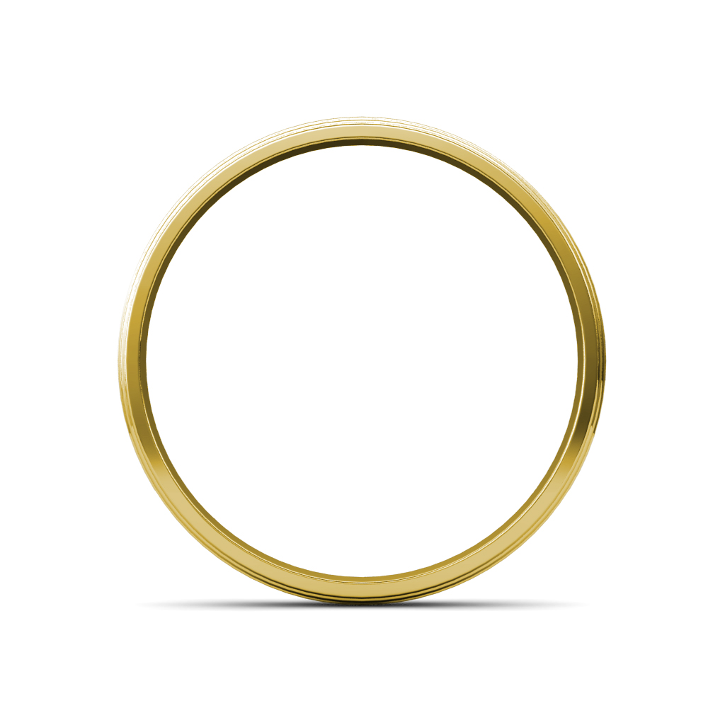 Satin Finish 6mm Step Edge Wedding Band in 14K Yellow Gold ...